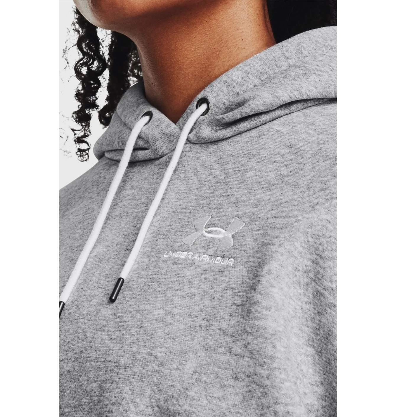 Худі жіноче Under Armour Essential Flc Os Grey 1379495-012