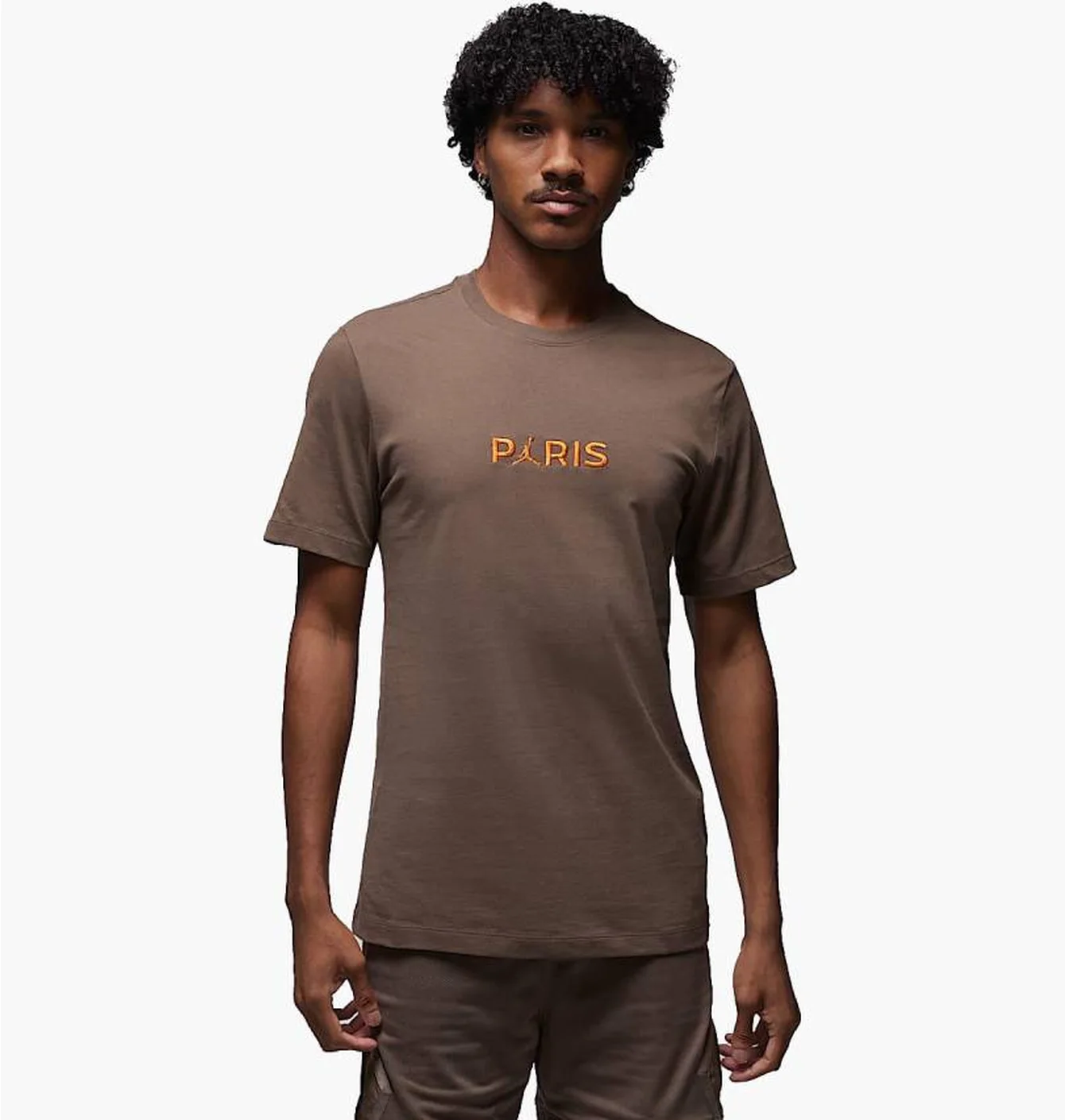 Футболка чоловіча Air Jordan Psg Ss Wordmark Tee Brown DZ2940-274