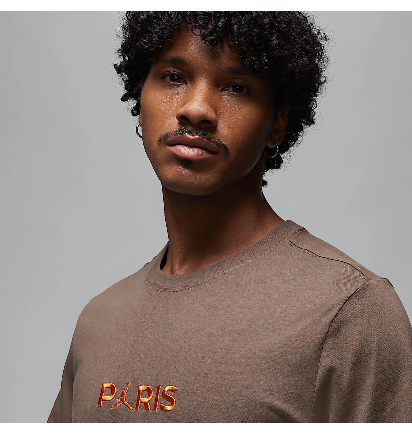 Футболка чоловіча Air Jordan Psg Ss Wordmark Tee Brown DZ2940-274