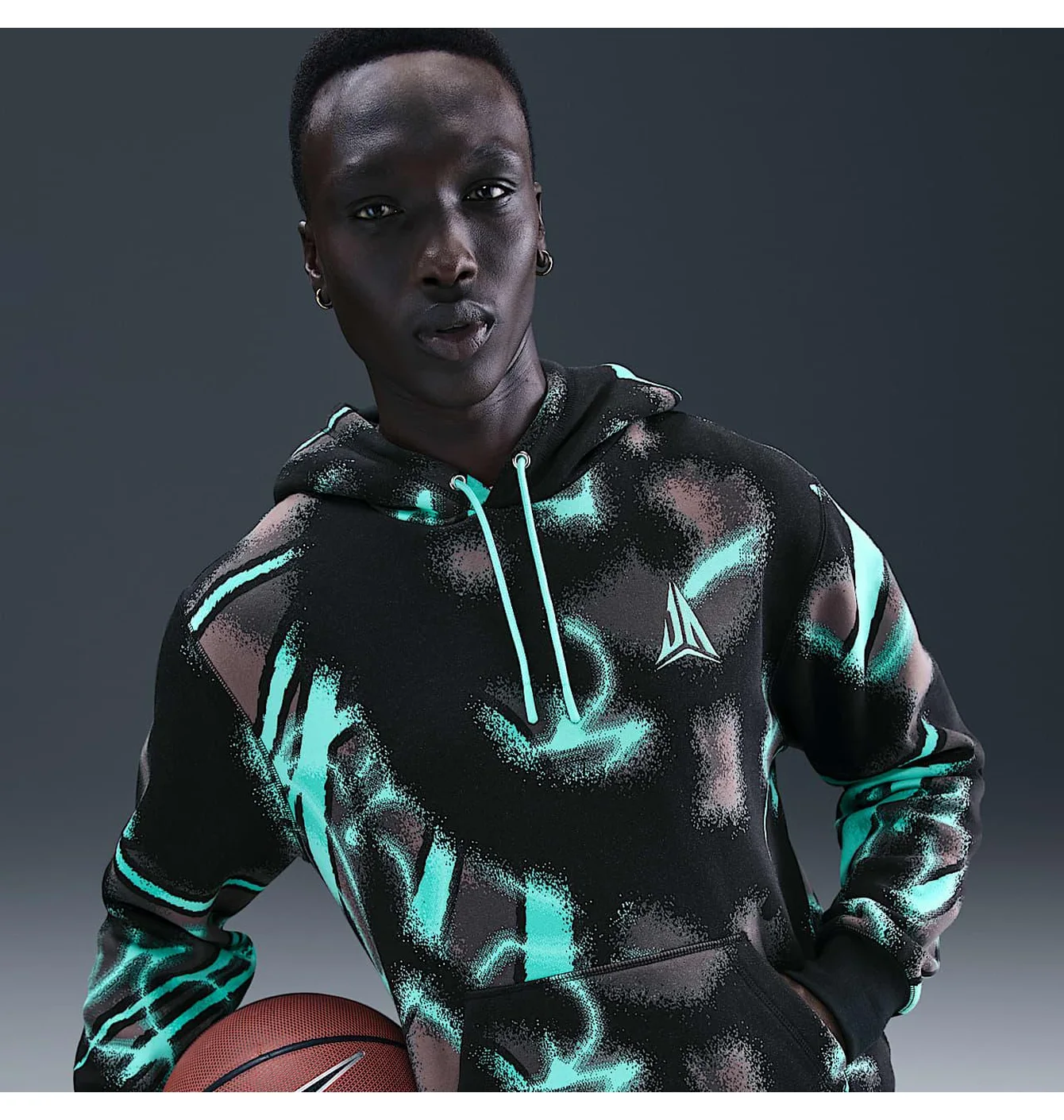 Худі чоловіче Nike Ja Mclub Bb Black/Green HV3378-339