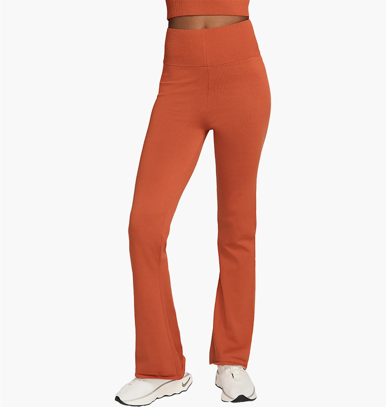 Штани жіночі Nike Sportswear Chill Knit Tight High-Waisted Sweater Flared Pants Orange FN4685-825