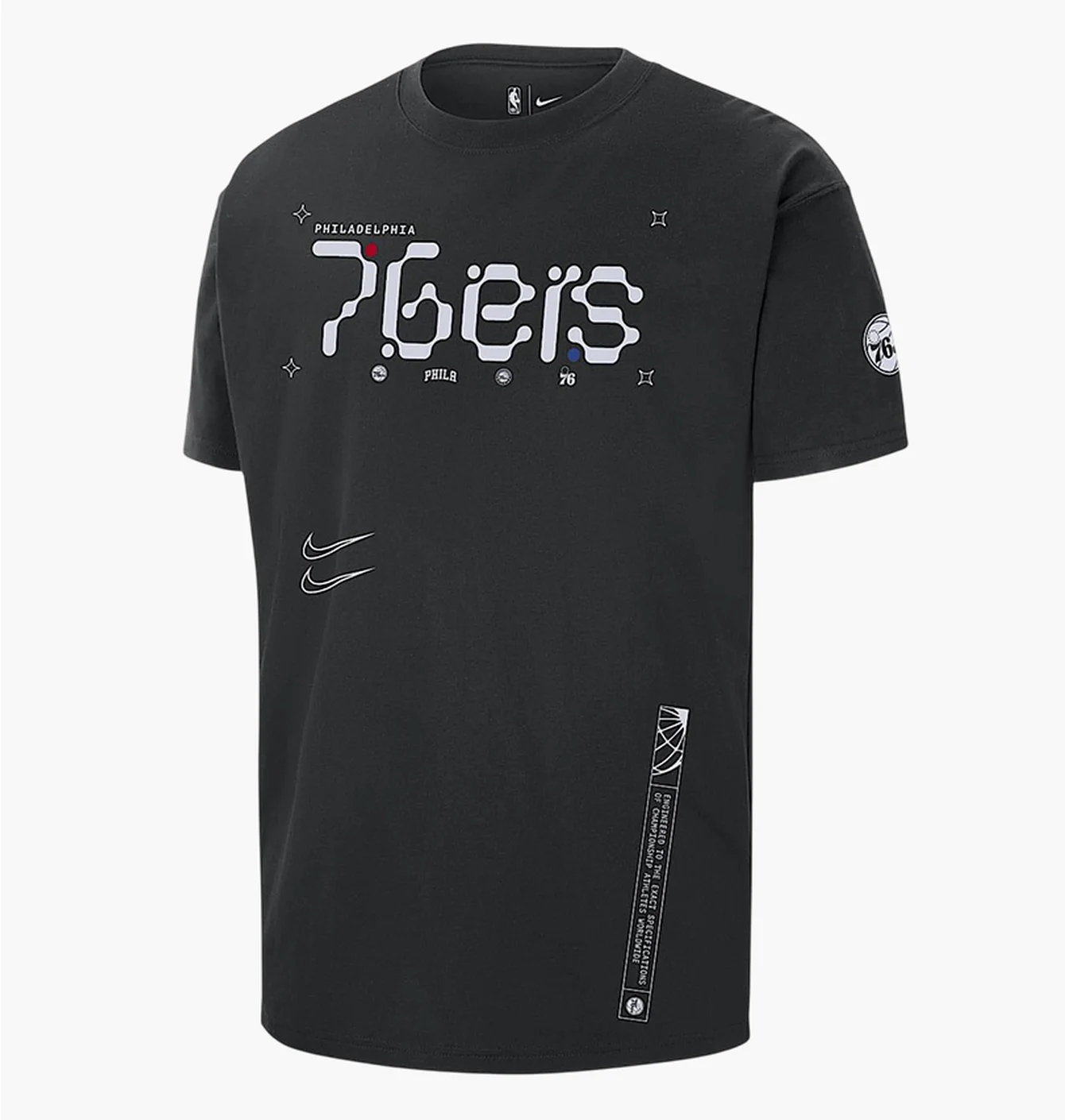 Футболка чоловіча Nike Philadelphia 76Ers Black DX9918-010