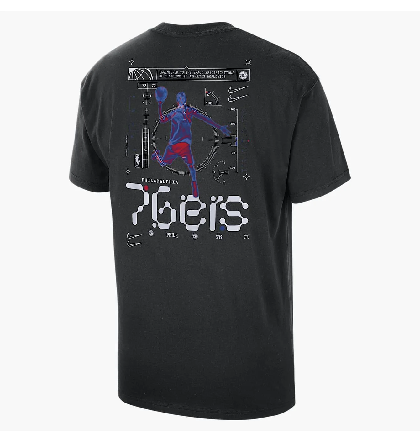 Футболка чоловіча Nike Philadelphia 76Ers Black DX9918-010