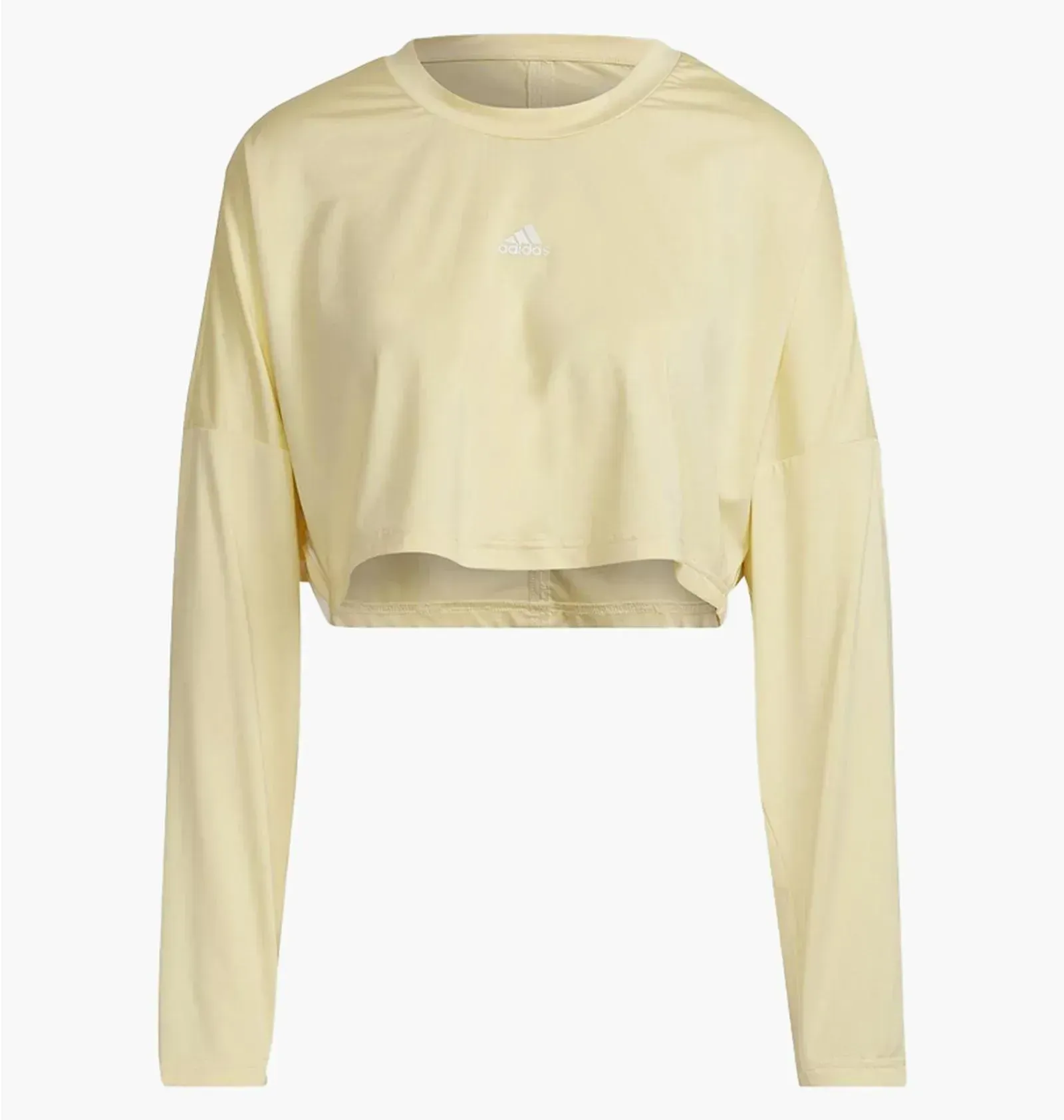 Кофта жіночі Adidas Loose-Fitting Short Sweatshirt Yellow (HK2582)