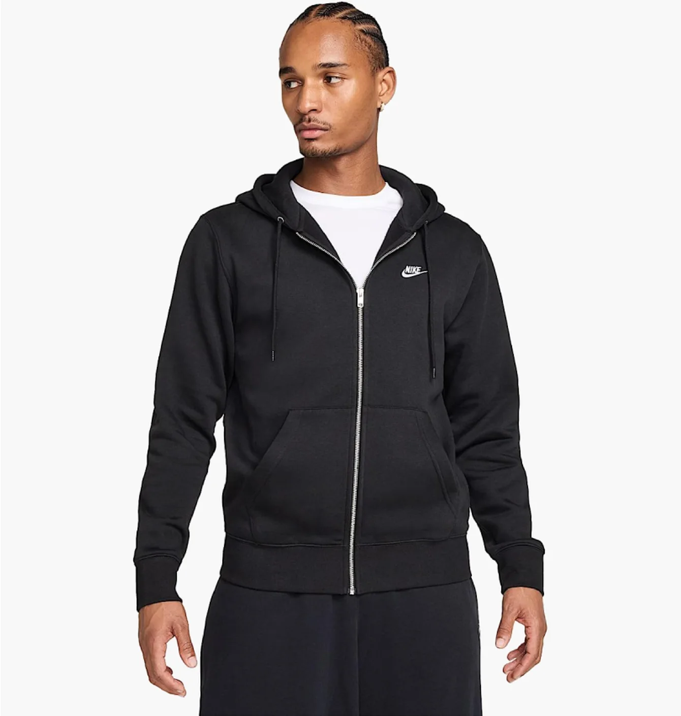 Толстовка чоловіча Nike Club Bb Fz Black FN3861-010