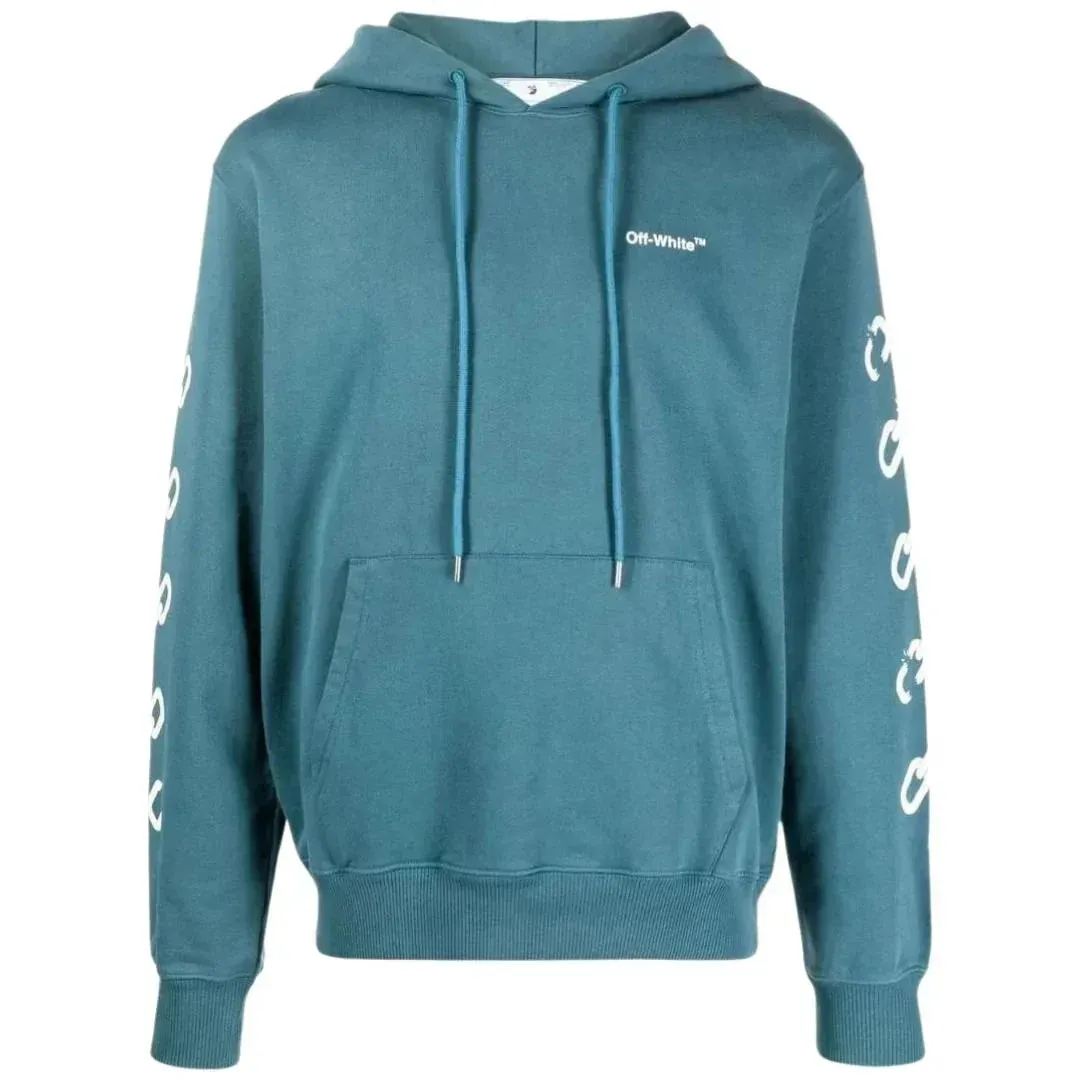 Кофта унісекс Off-White Off-White Ss22 Alphabet Printing Version Blue (OMBB097F22FLE0105501)