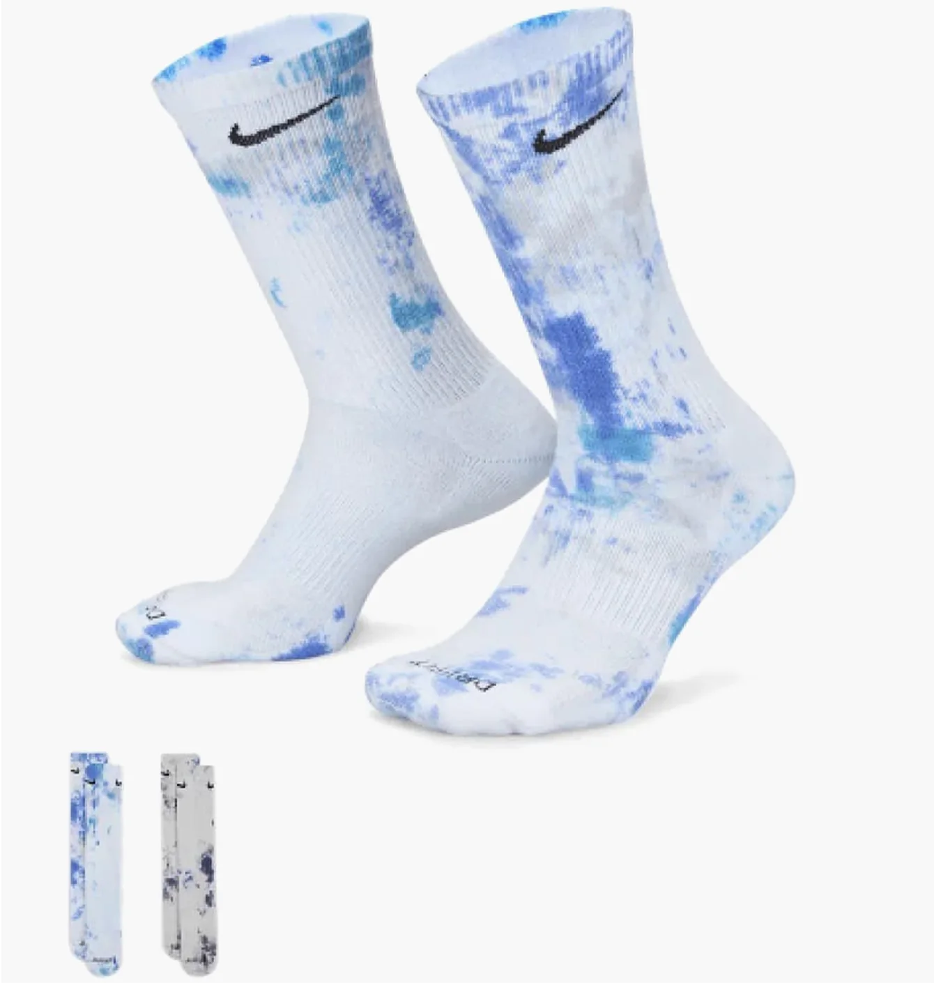 Шкарпетки унісекс Nike Ed Csh Crw 2P 144 Clrsplh White/Blue FJ0747-900