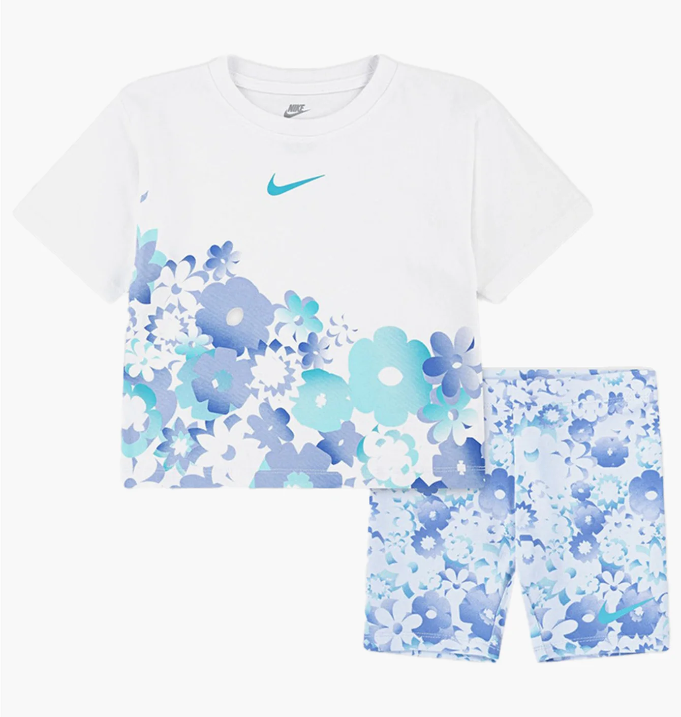 Спортивний костюм дитячий Nike Floral All Over Printed Suit White 36M848-U5M
