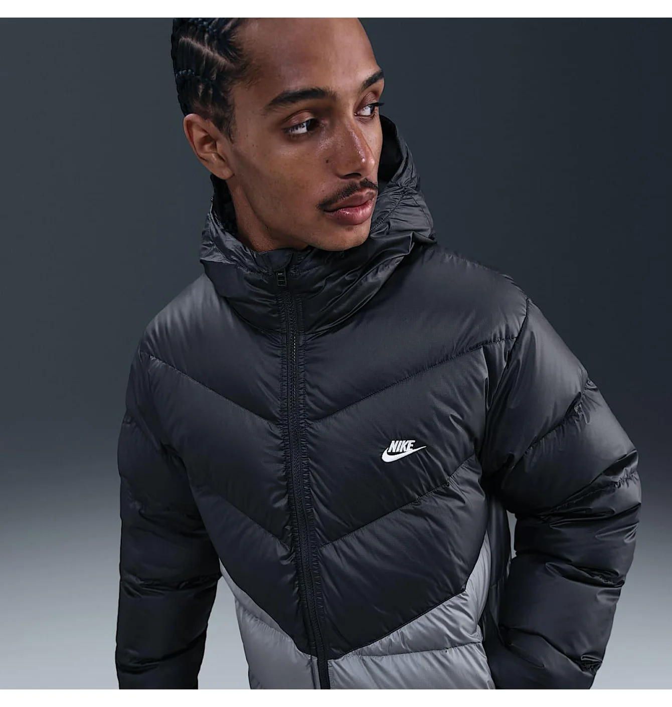 Пуховик чоловічий Nike Nk Windrunner Stmnt Dwn Jkt Grey HQ7790-061