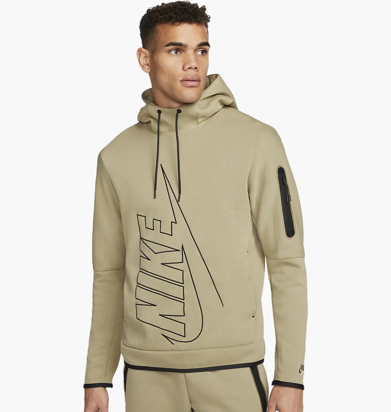 Світшот чоловічий Nike Tch Flc Gx Po Hoodie Olive Dx0577-247