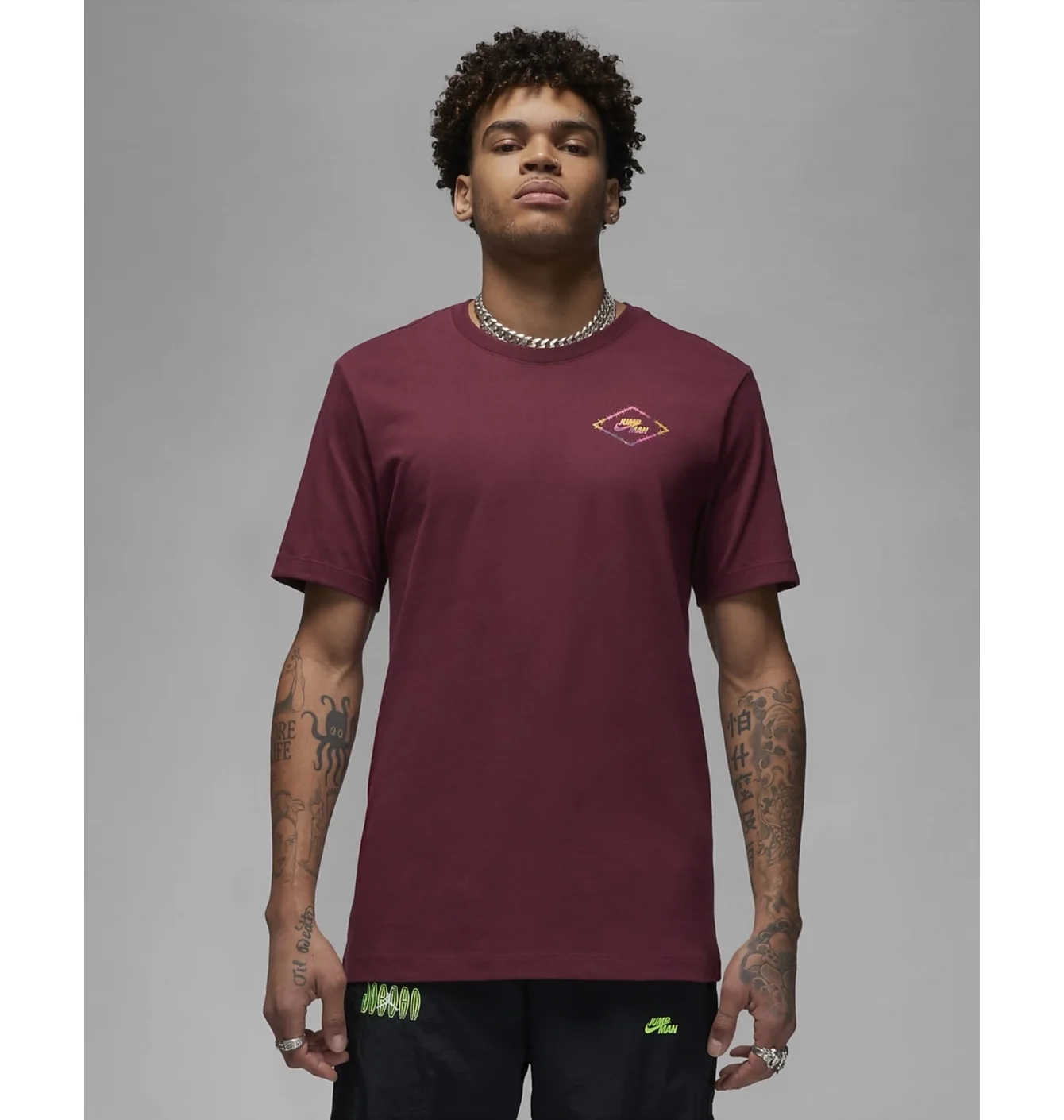 Футболка чоловіча Air Jordan Flight Mvp Barbed Wire Graphic T-Shirt Bordo Dv1443-680