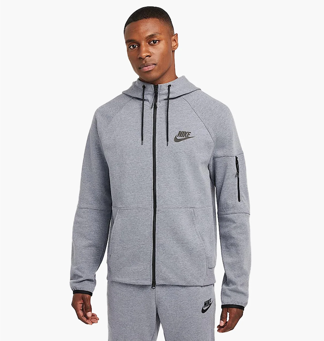 Толстовка чоловіча Nike Sportswear Tech Fleece Essential Full Zip Grey DD5284-451