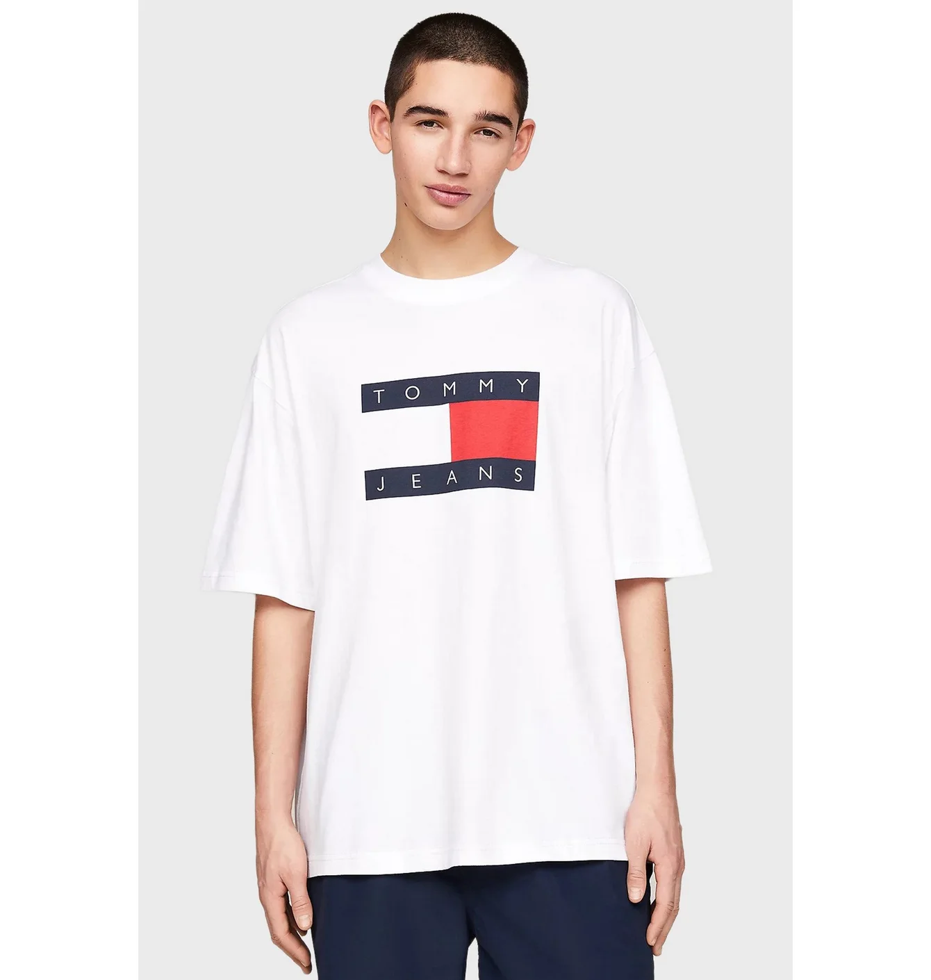 Футболка чоловіча Tommy Jeans Skate Flag Tee White DM0DM19555