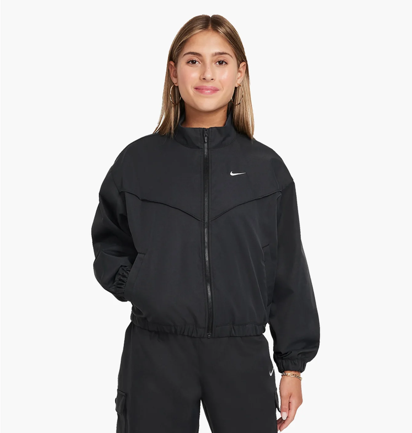 Куртка дитяча Nike Girls Oversized Lightweight Jacket Black FZ5557-010