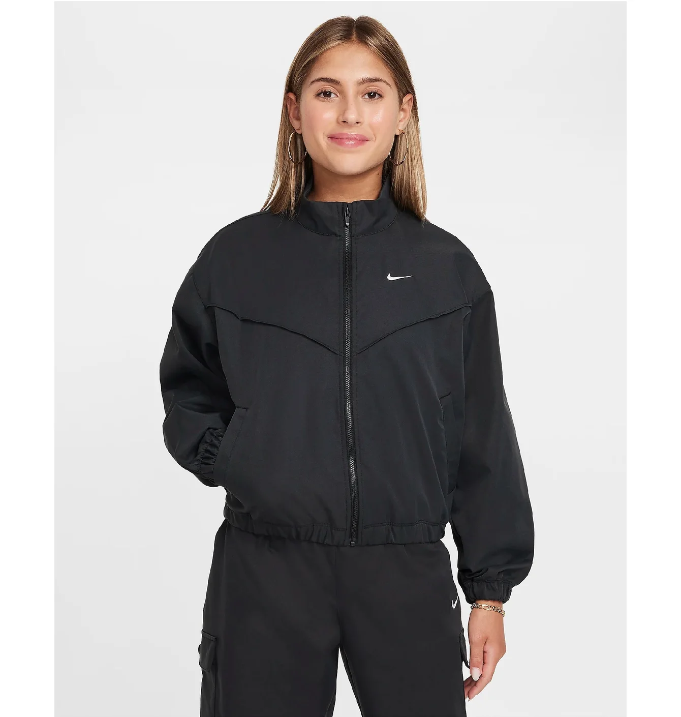 Куртка дитяча Nike Girls Oversized Lightweight Jacket Black FZ5557-010