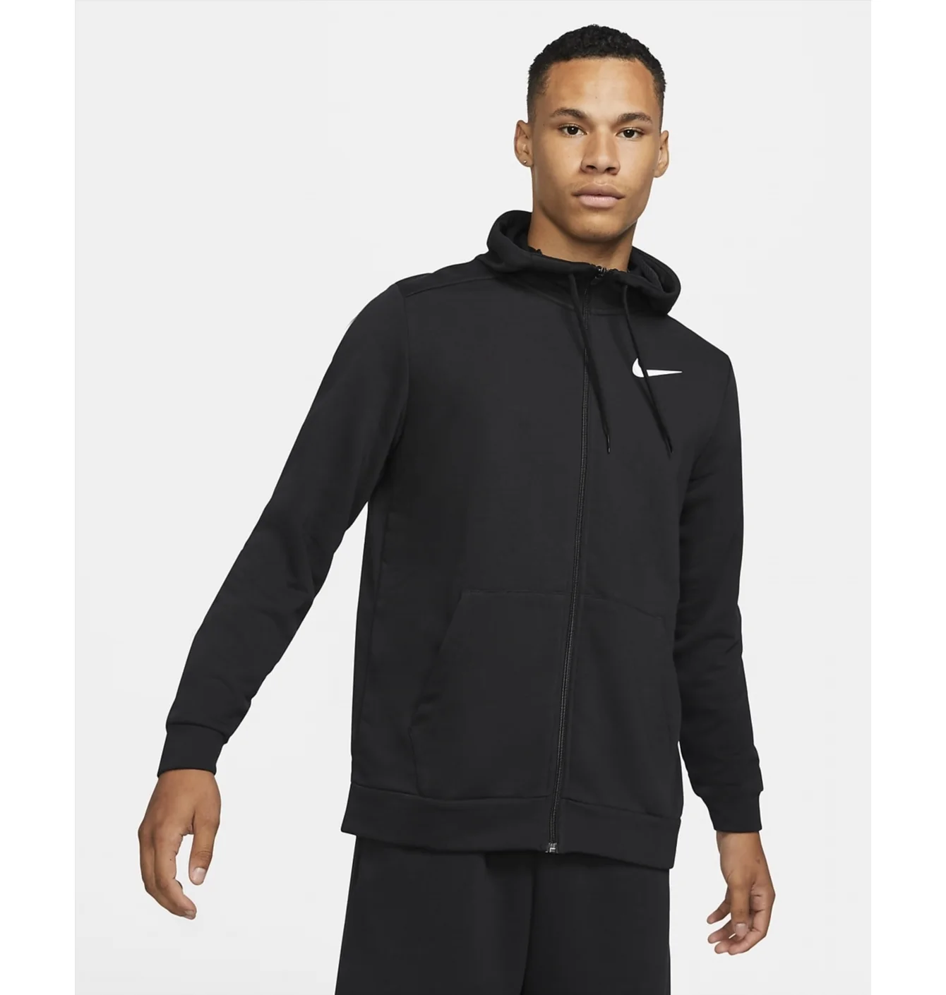 Толстовка чоловіча Nike Dry Men's Dri-FIT Hooded Fitness Full-Zip Black CZ6376-010