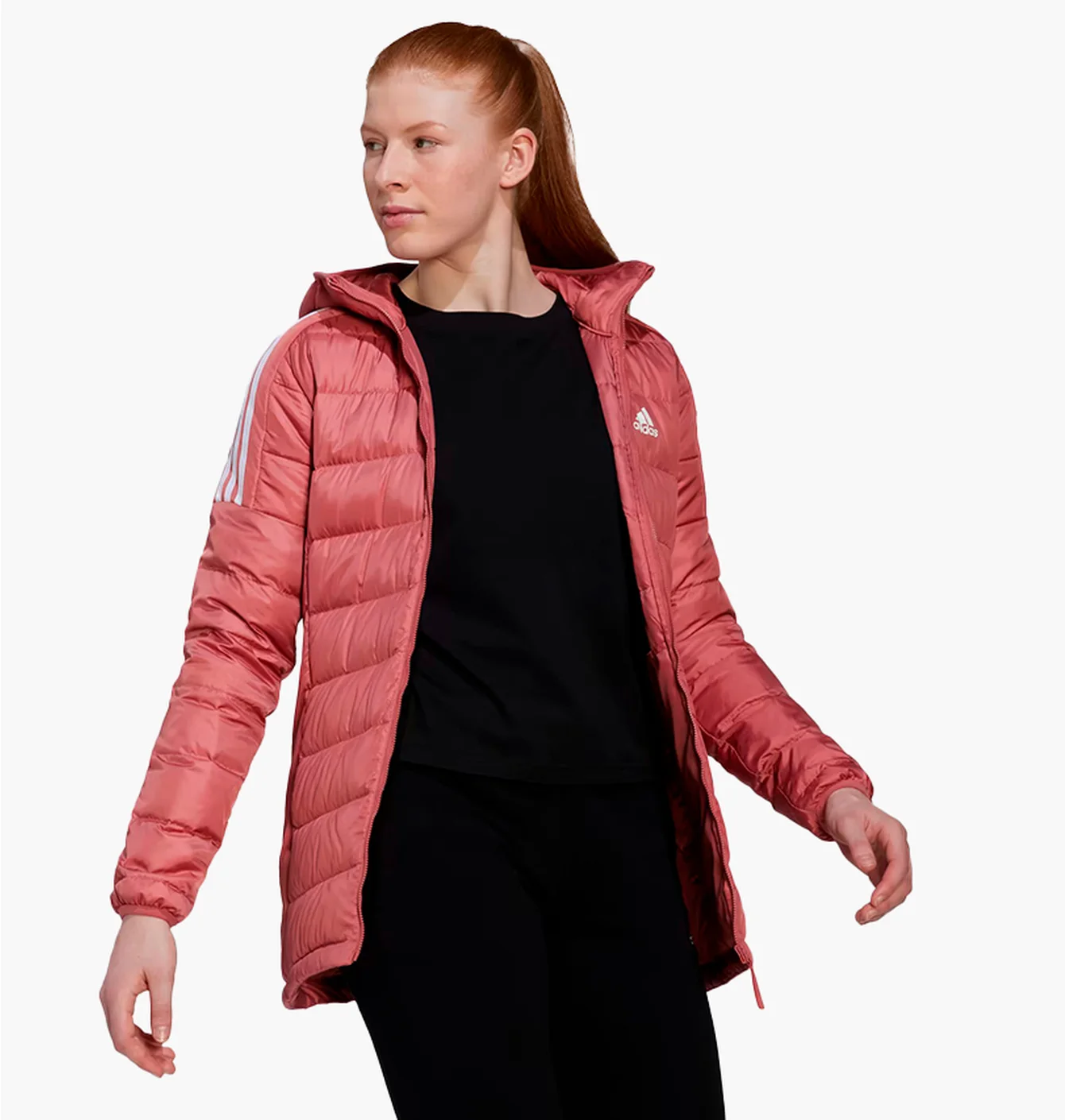 Пуховик жіночий Adidas Essentials Light Down Red HK4620