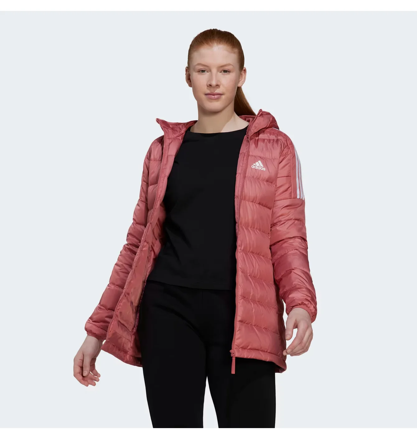 Пуховик жіночий Adidas Essentials Light Down Red HK4620