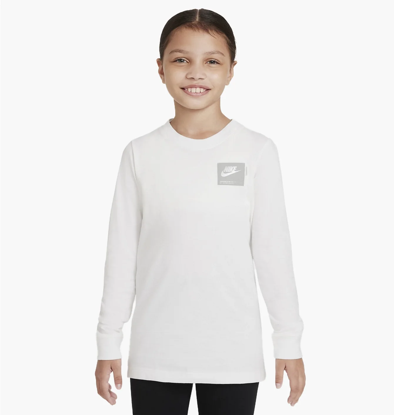 Лонгслів дитячий Nike Big Kids Long-Sleeve T-Shirt White Dm3456-100