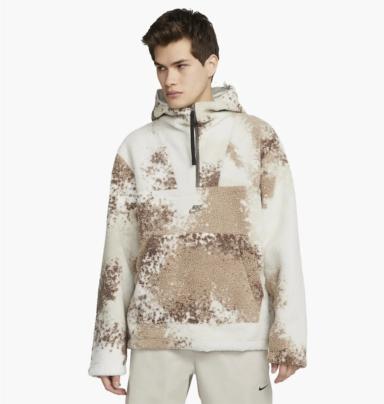 Худі чоловіче Nike Mens 1/2-Zip Hoodie White/Beige Dd5009-072