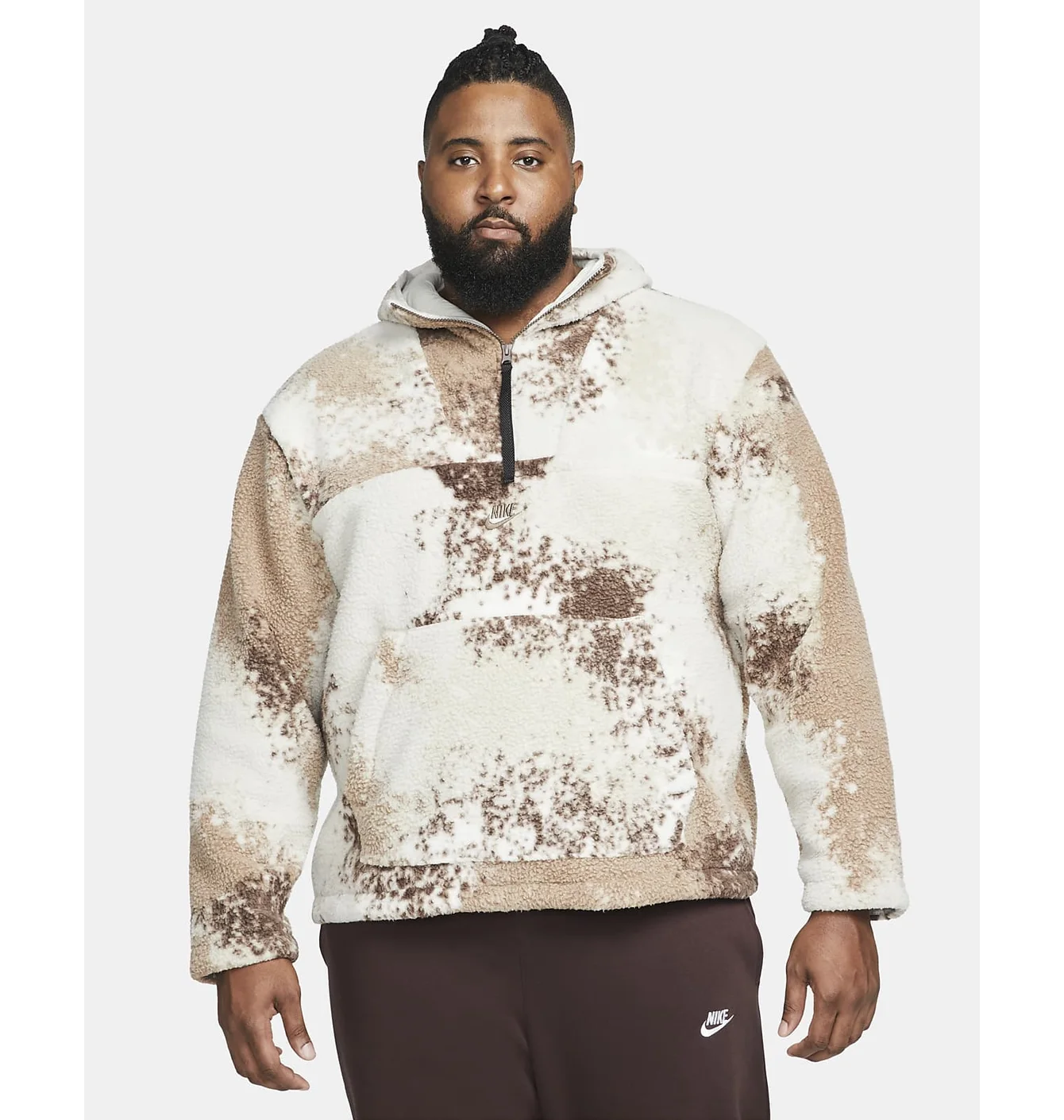 Худі чоловіче Nike Mens 1/2-Zip Hoodie White/Beige Dd5009-072