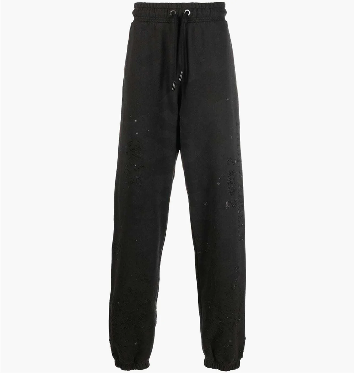 Штани чоловічі Palm Angels Logo Printed Drawstring Track Trousers Black PMCH011S22FLE007