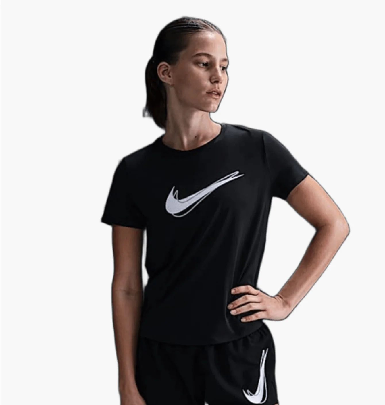 Футболка жіноча Nike One Swsh Hbr Dri-Fit Ss Black HJ2204-010