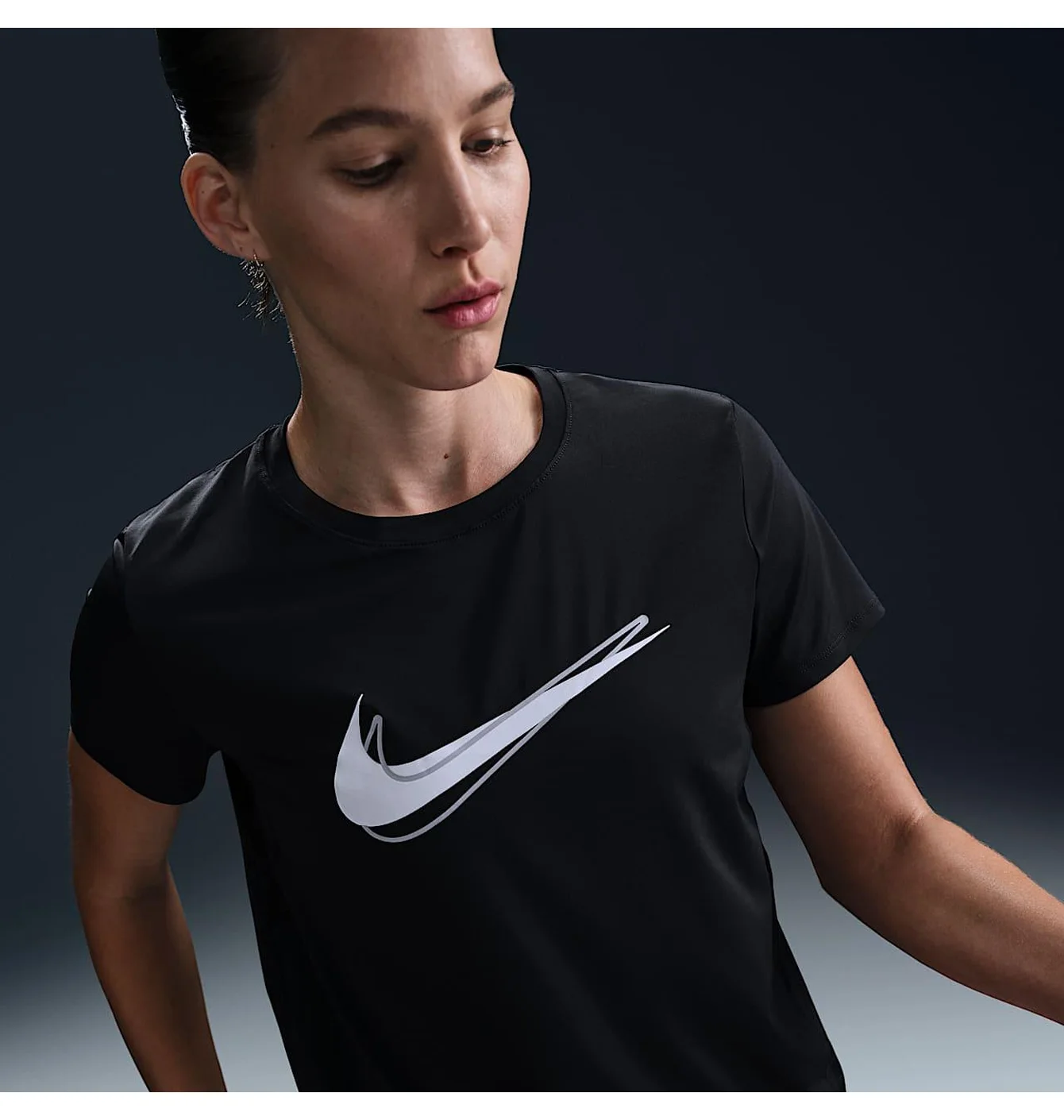 Футболка жіноча Nike One Swsh Hbr Dri-Fit Ss Black HJ2204-010