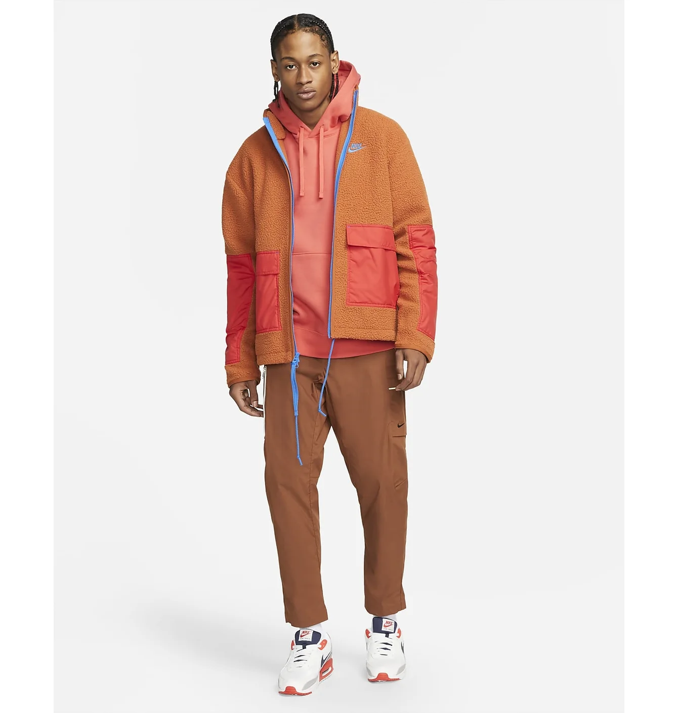 Куртка чоловіча Nike Mens Fleece Full-Zip Jacket Orange Dd5021-246