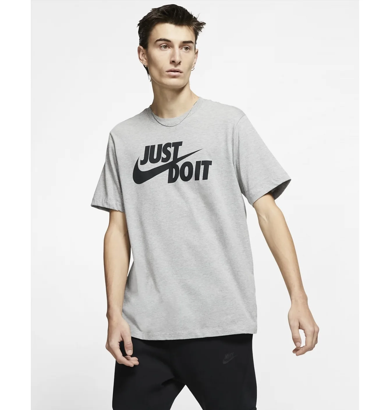 Футболка чоловіча Nike M Nsw Tee Just Do It Swoosh Grey AR5006-063