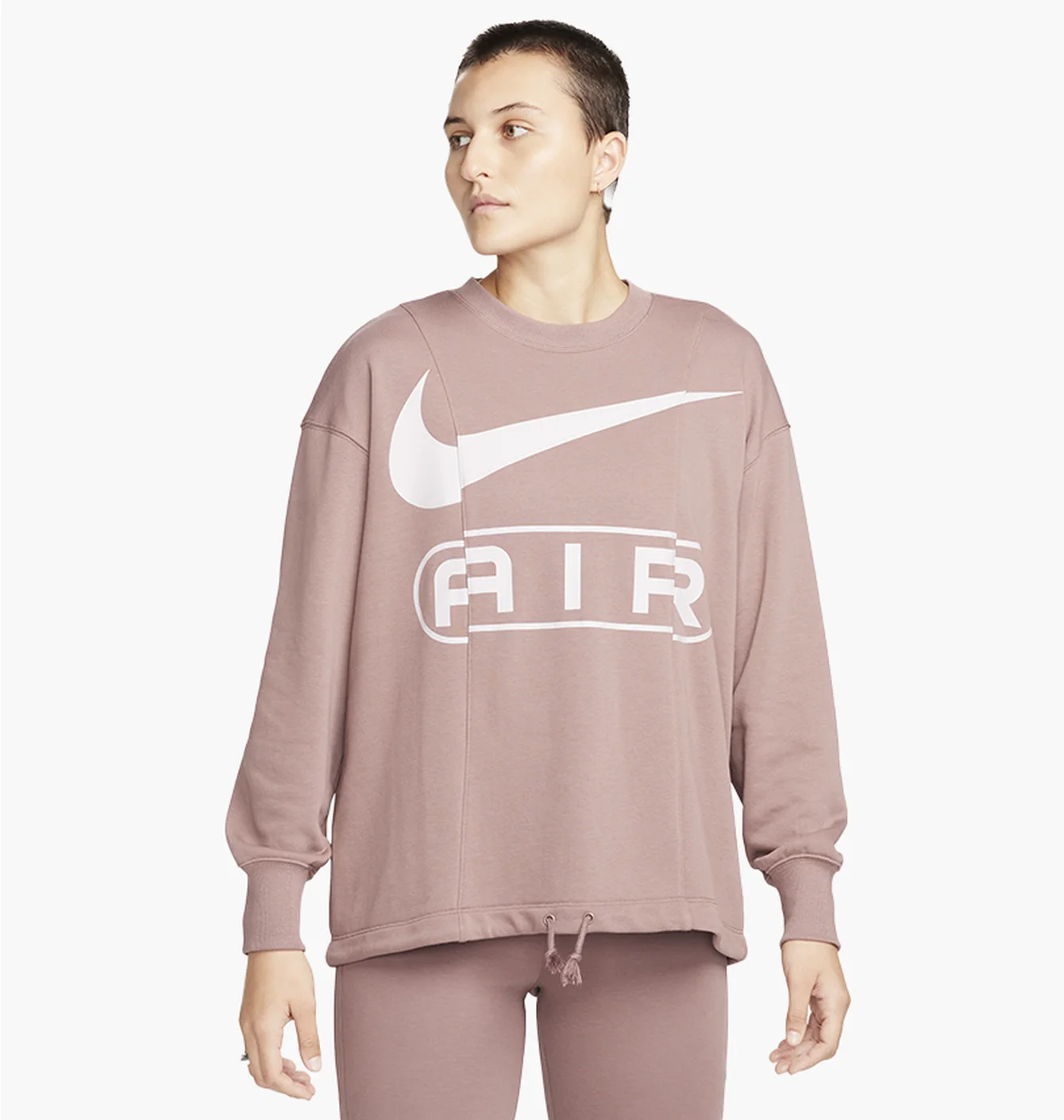 Світшот жіночий Nike W Nsw Air Oos Flc Crew Pink FN1897-208