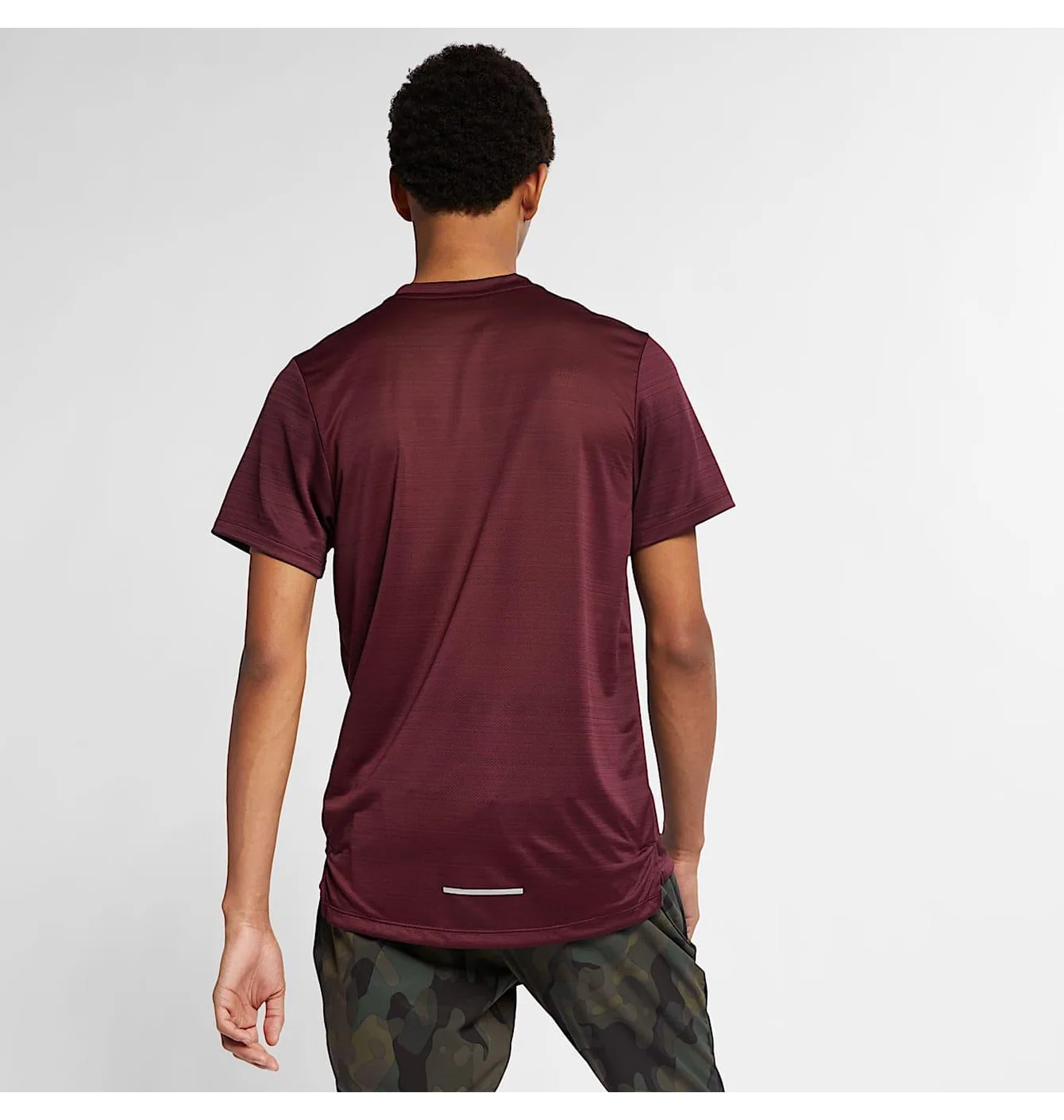 Футболка чоловіча Nike Dri Fit Miler Running Top Ss Bordo AJ7565-681