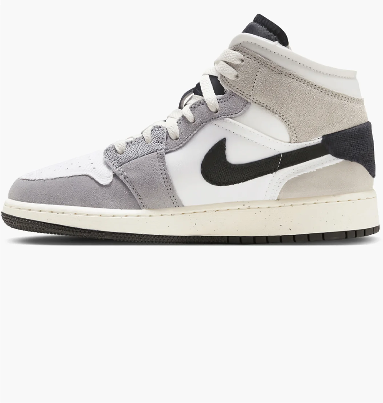 Кросівки дитячі Air Jordan 1 Mid White/Grey FD9091-002