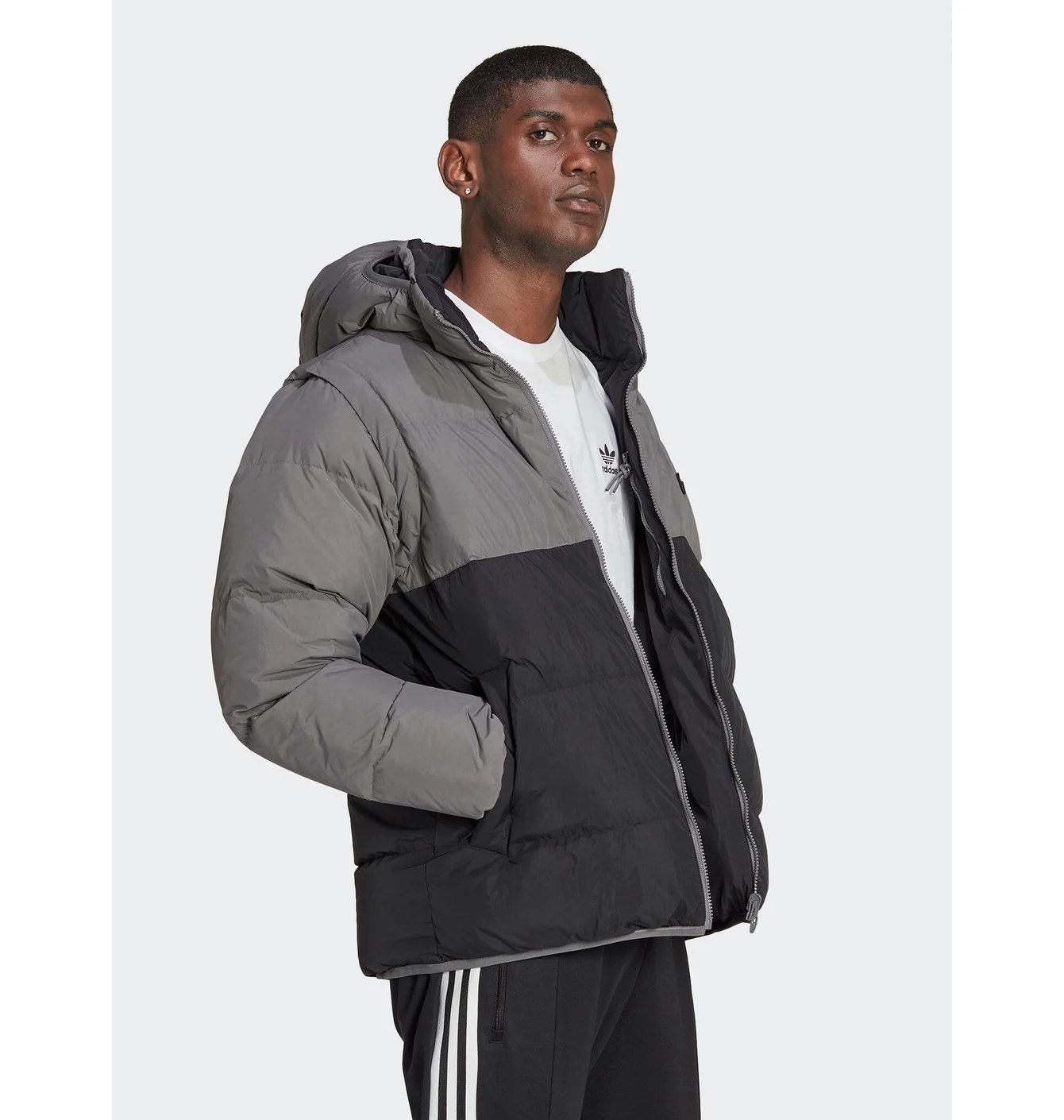 Пуховик чоловічий Adidas Rifta Grey/Black HL6787