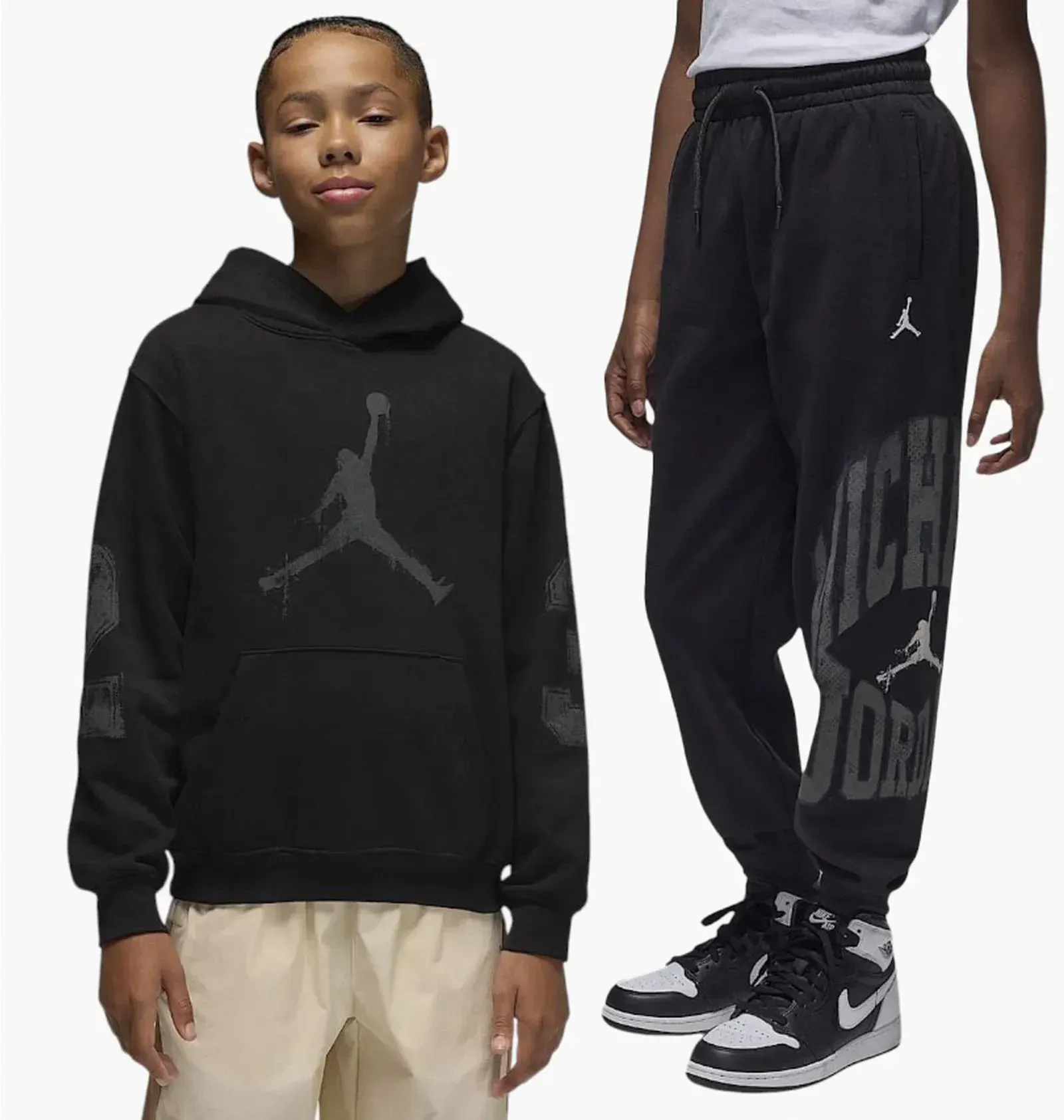 Спортивний костюм дитячий Jordan Mvp Jumpman Fleece Black (95F097-023__95F096-023)