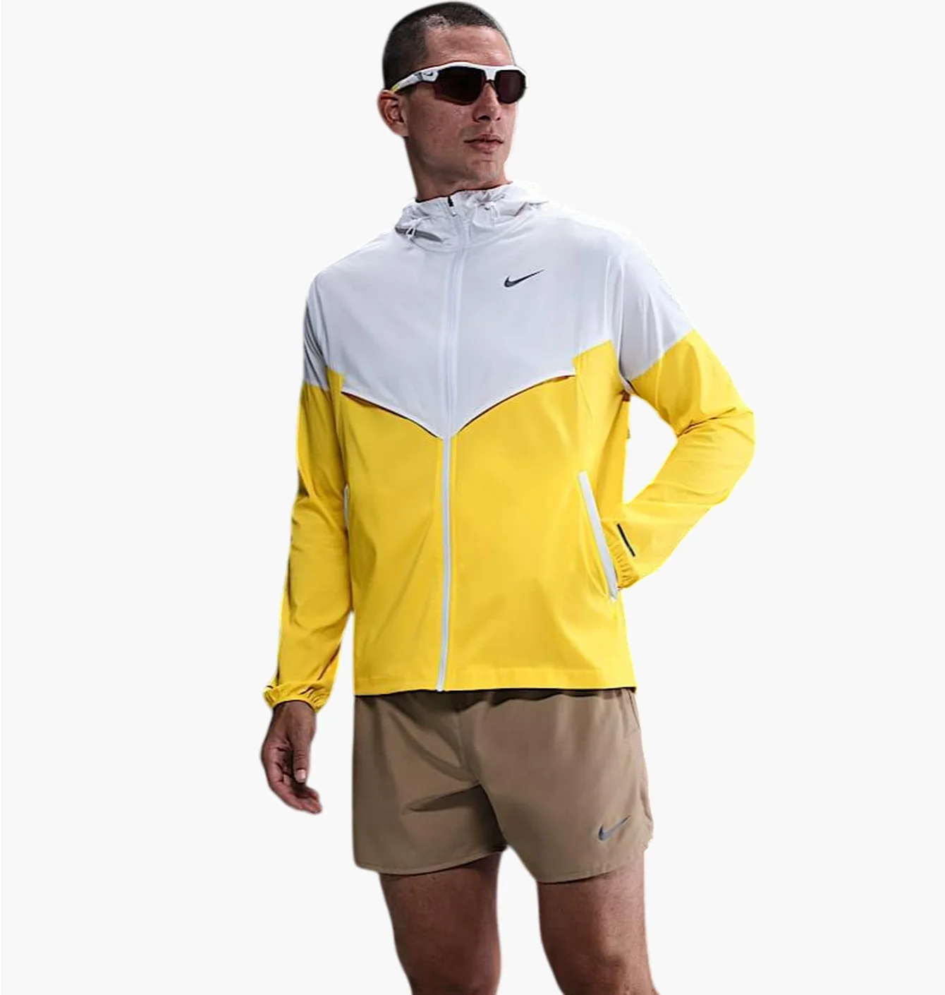 Вітровка чоловіча Nike Running White/Yellow HV6521-100