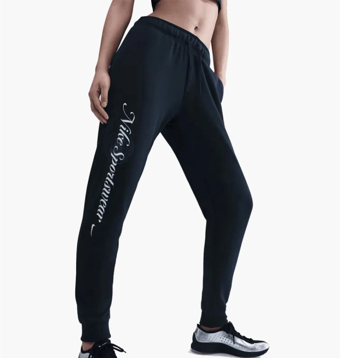 Штани жіночі Nike Sportswear Club Fleece Graphic Black HV2346-010