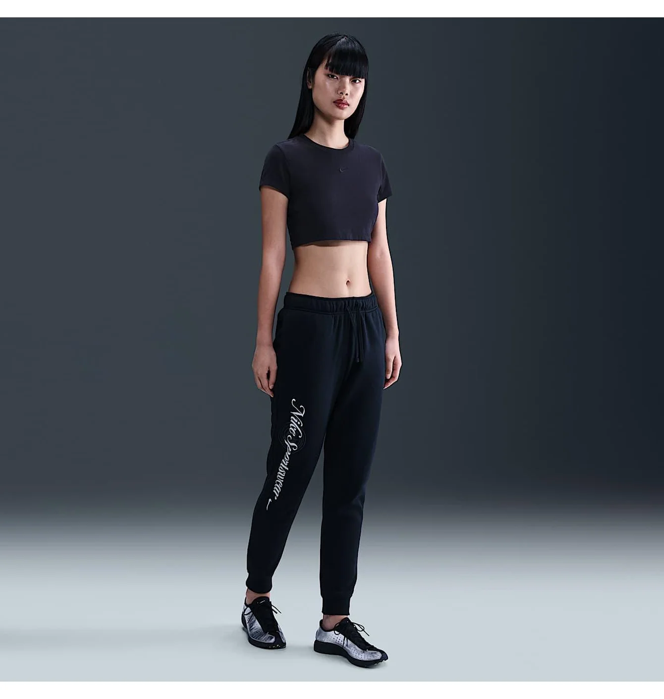 Штани жіночі Nike Sportswear Club Fleece Graphic Black HV2346-010