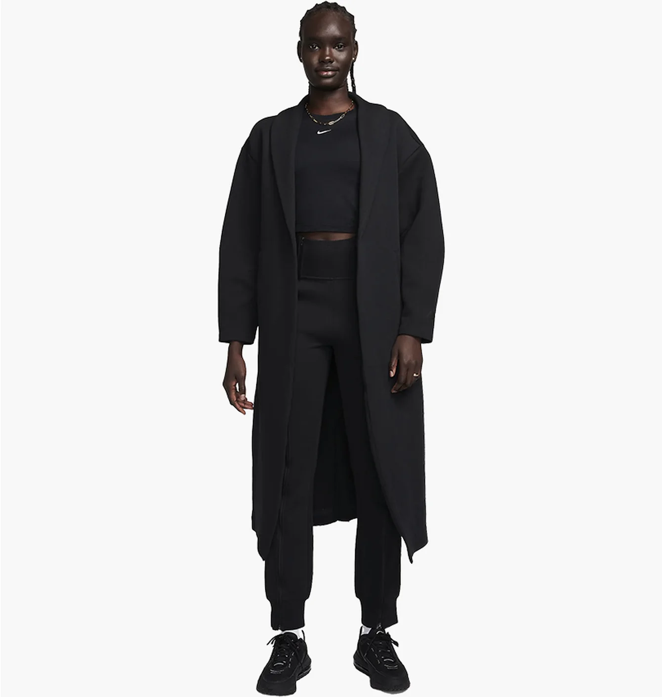 Пальто жіноче Nike Sportswear Tech Fleece Oversized Duster Jacket Black FQ2602-010