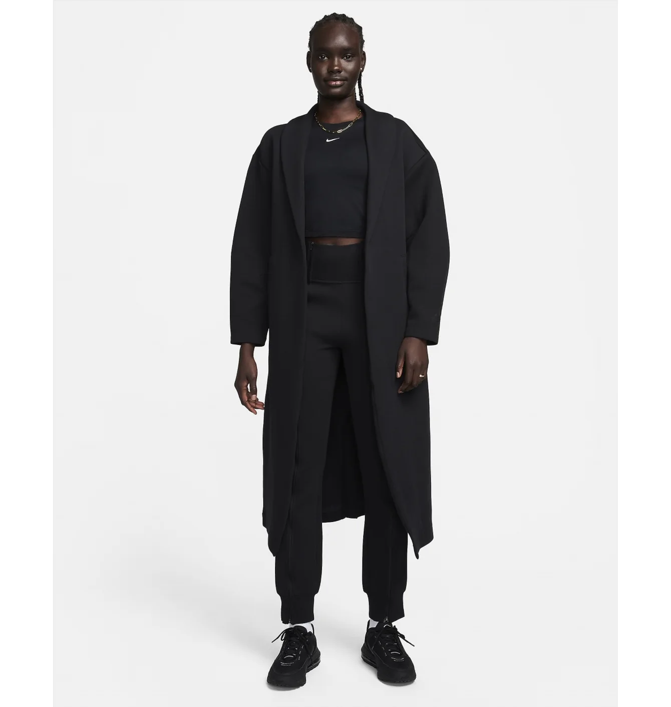 Пальто жіноче Nike Sportswear Tech Fleece Oversized Duster Jacket Black FQ2602-010