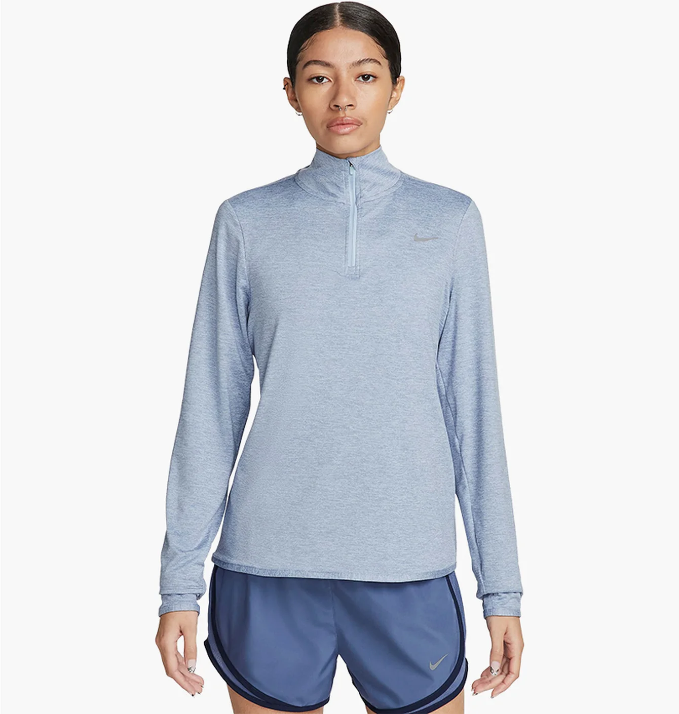 Кофта жіноча Nike Swift Element Uv Protection 1/4-Zip Running Top Light Blue FB4316-440