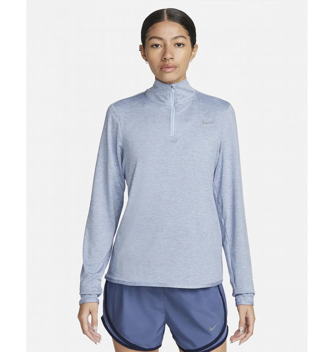 Кофта жіноча Nike Swift Element Uv Protection 1/4-Zip Running Top Light Blue FB4316-440