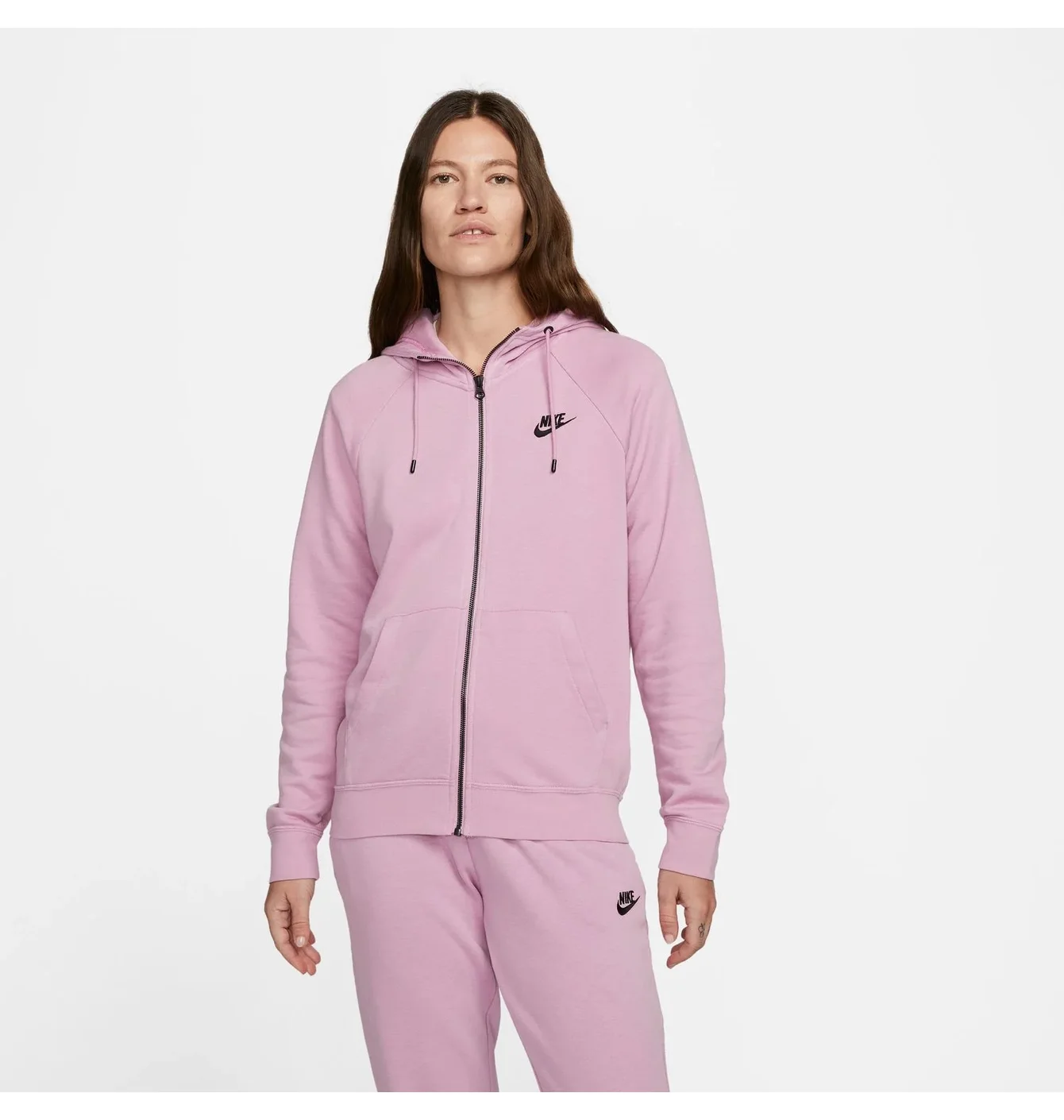 Толстовка жіноча Nike W Nsw Essntl Flc Fz Hoodie Pink Dx2317-522