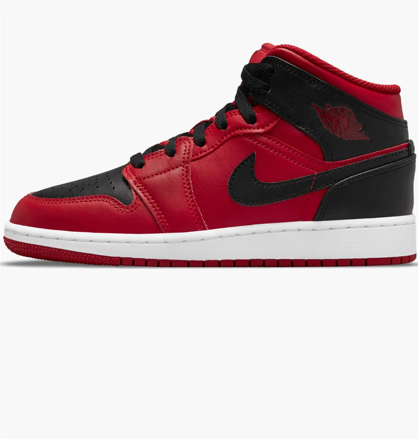 Кросівки дитячі Air Jordan 1 Mid Gs Red/Black 554725-660