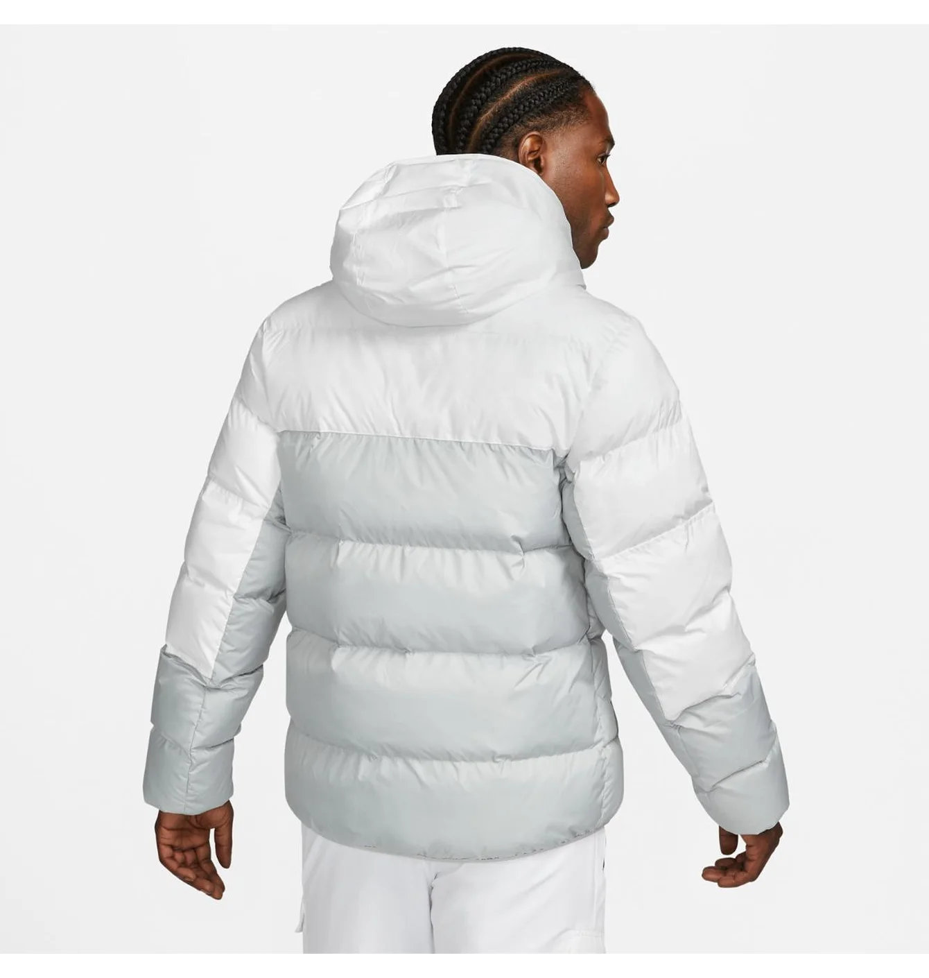 Куртка чоловіча Nike M Nk Sf Wr Pl-Fld Hd Jkt White/Grey Dr9605-100