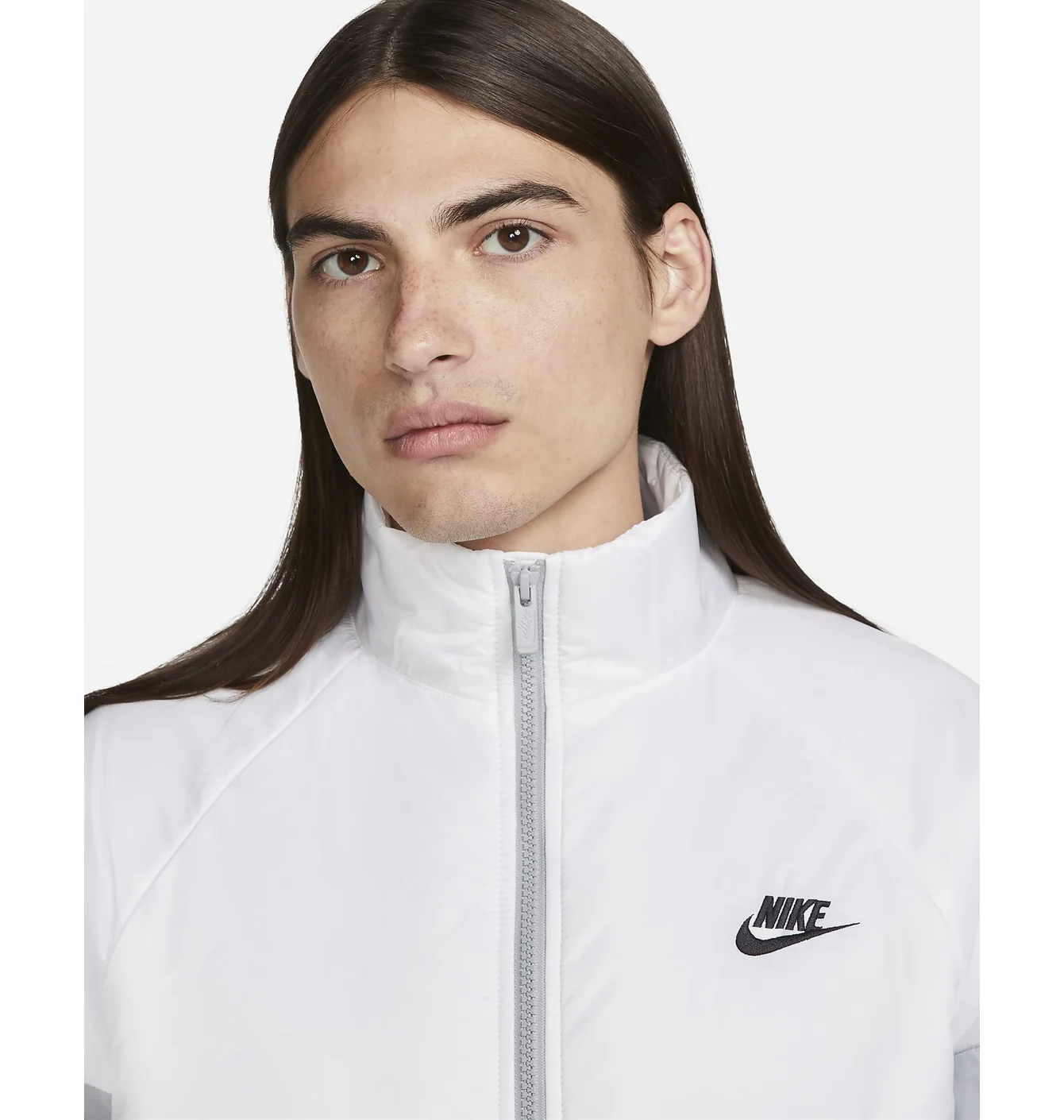 Куртка чоловіча Nike Midweight Puffer White/Grey FB8195-077