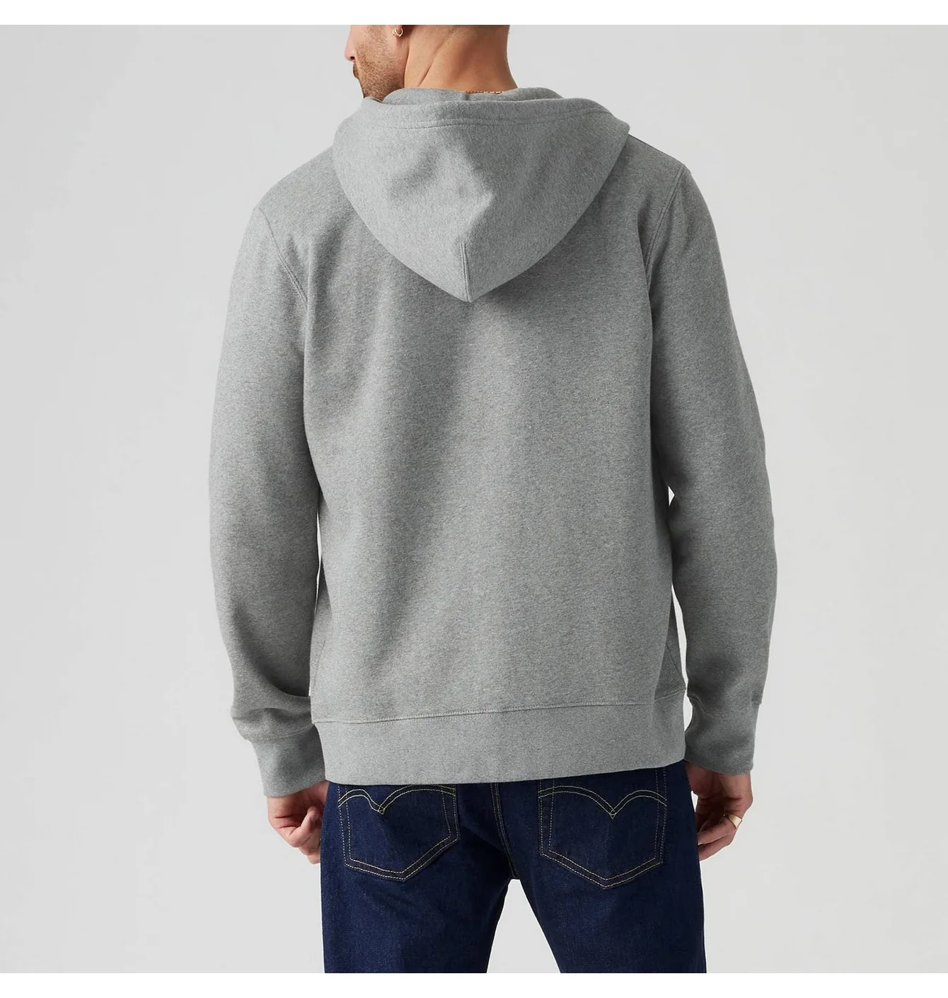 Levis Zip Up Hoodie Grey
