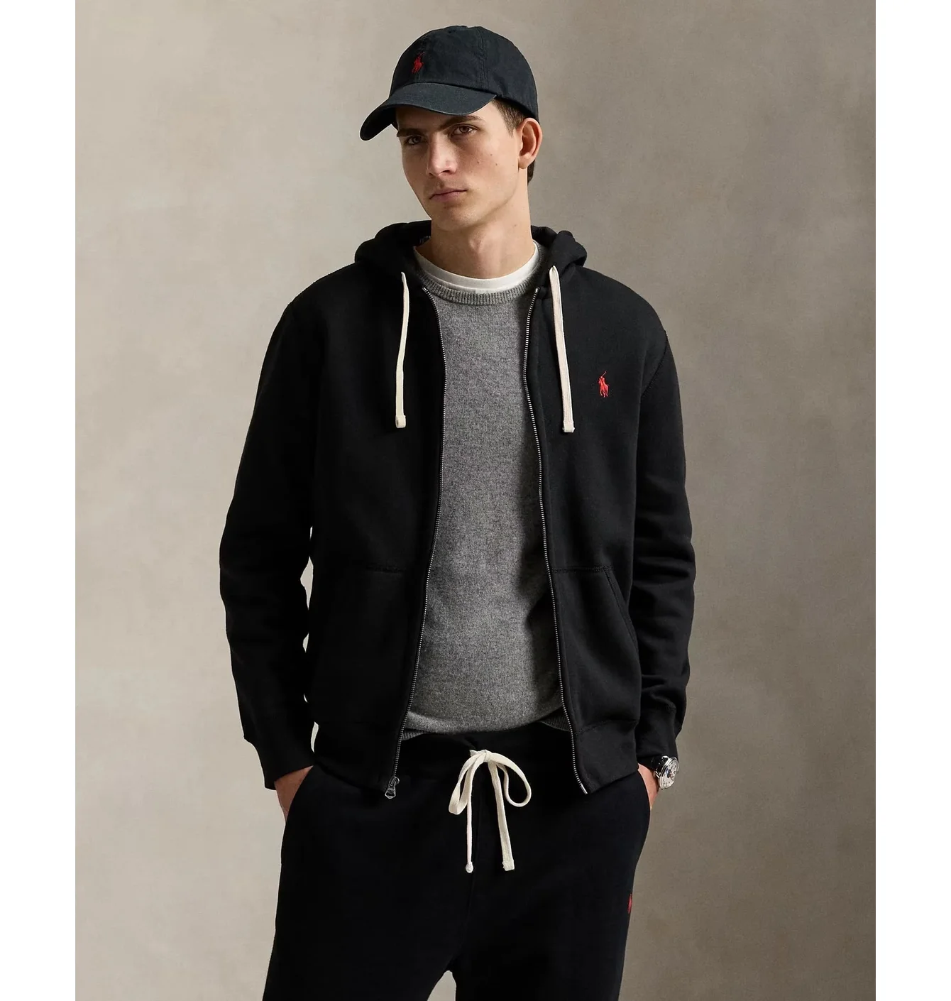 Толстовка чоловіча POLO RALPH LAUREN Double-Knit Black 710548546003