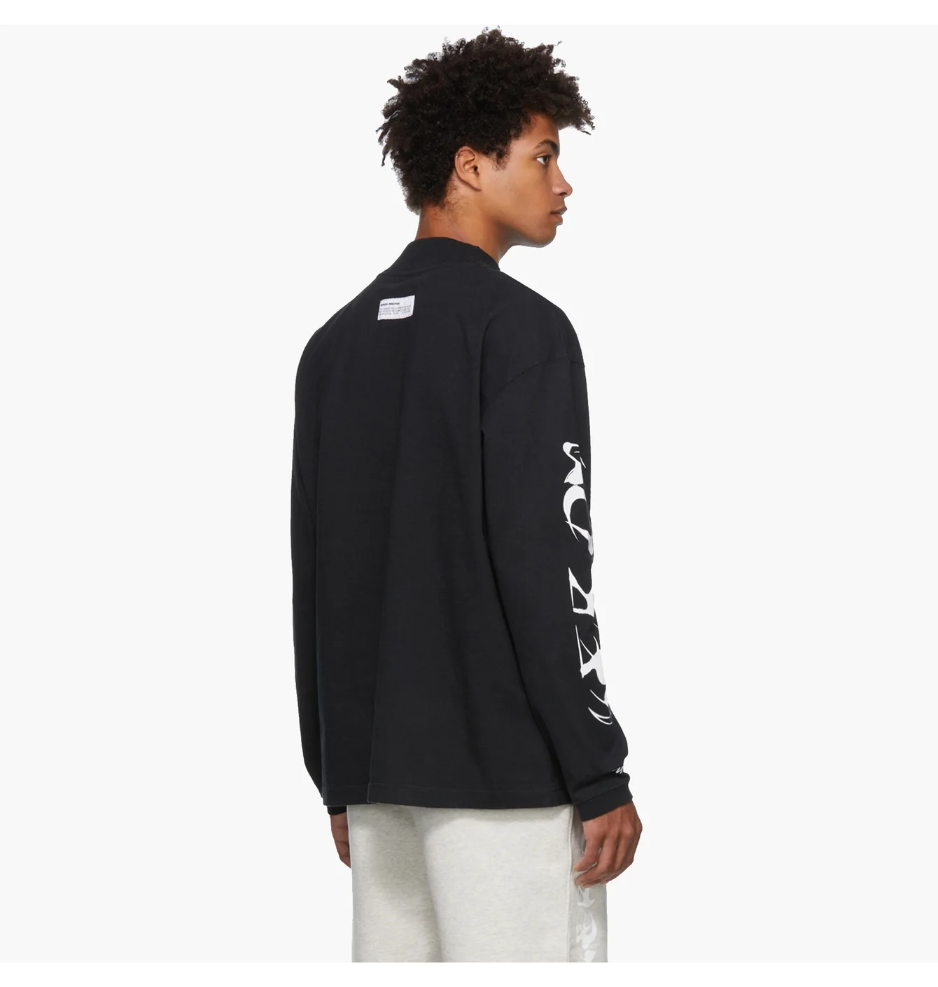 Лонгслів чоловічий Heron Preston Brush Longsleeve Black HMAB017F21JER0011001