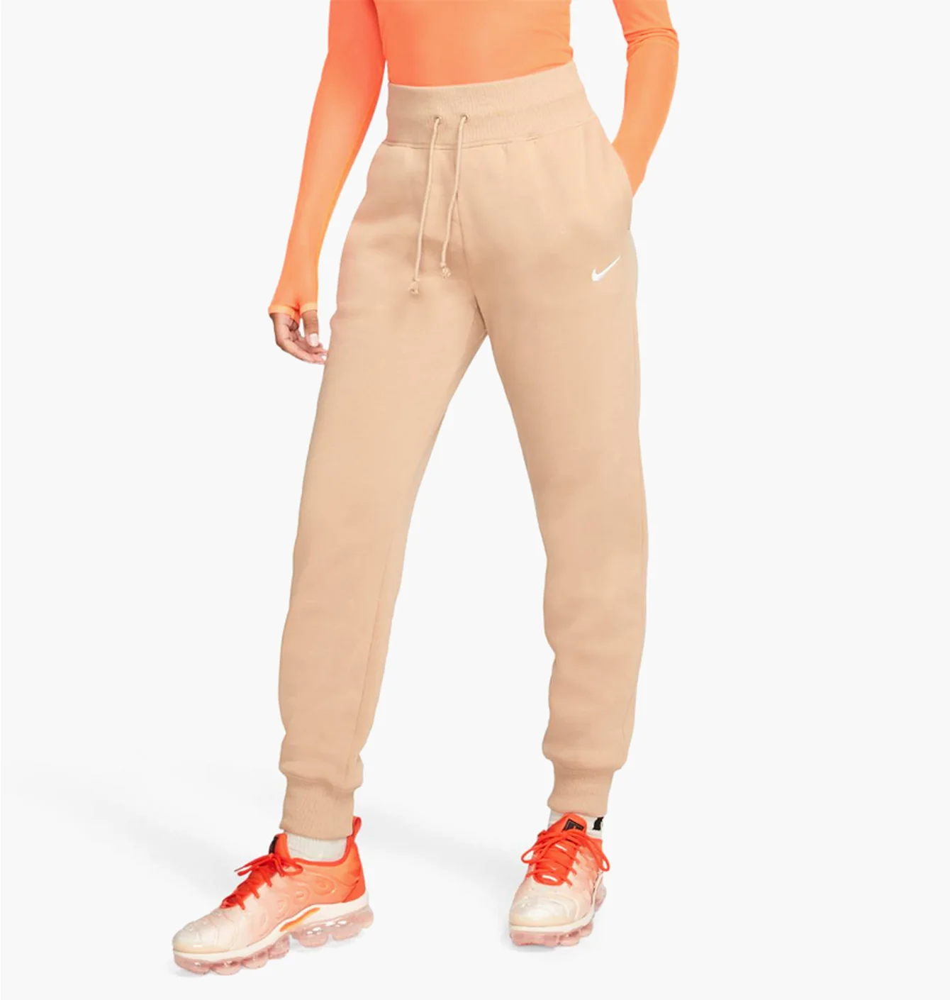 Штани жіночі Nike W Nsw Phnx Flc Hr Pant Std Beige Dq5688-200
